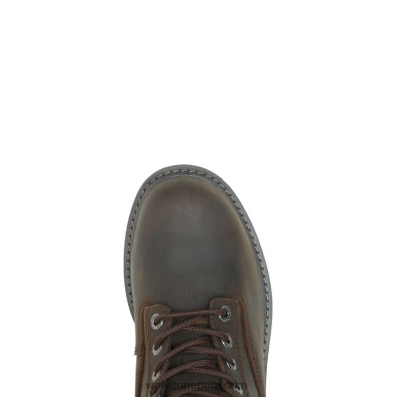 hombres L24N54 Wolverine marron oscuro Bota de trabajo con punta de acero de 6