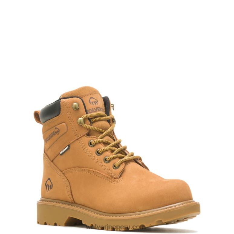 hombres L24N55 Wolverine trigo Bota de trabajo con punta de acero de 6