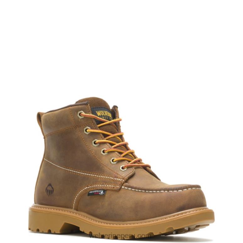 hombres L24N59 Wolverine broncearse Bota de trabajo Floorhand con punta de moc de 6
