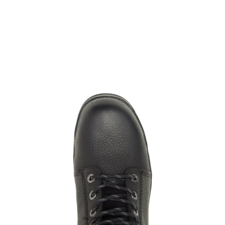 hombres L24N84 Wolverine negro bota de trabajo marquette con punta de acero de 6