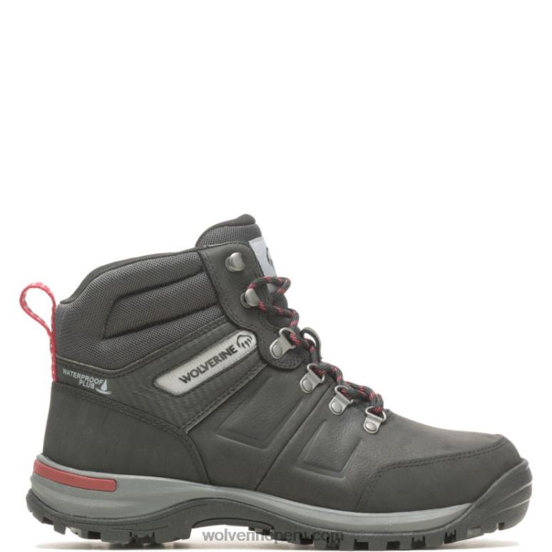 hombres L24N87 Wolverine negro bota de trabajo chisel de 6" con punta de acero