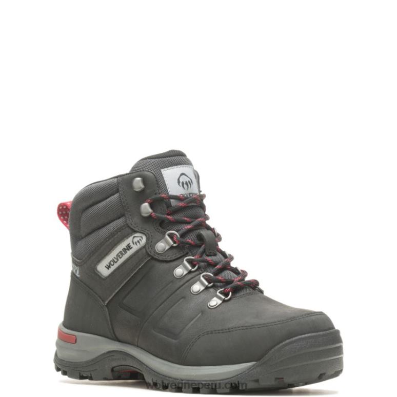 hombres L24N87 Wolverine negro bota de trabajo chisel de 6