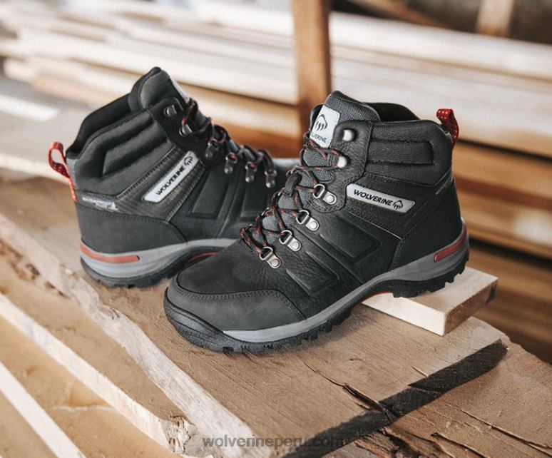 hombres L24N87 Wolverine negro bota de trabajo chisel de 6