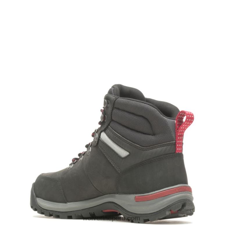 hombres L24N87 Wolverine negro bota de trabajo chisel de 6