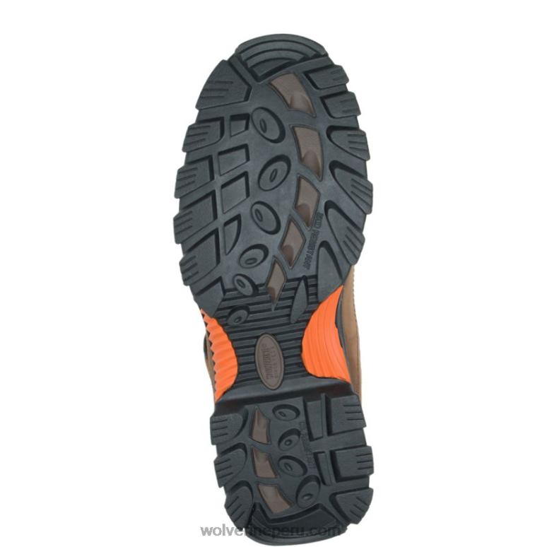 hombres L24N89 Wolverine marrón oscuro/negro bota de trabajo hudson con punta de acero
