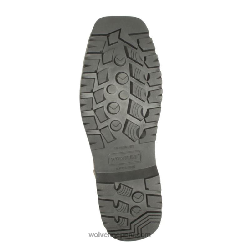 hombres L24N90 Wolverine marron oscuro bota de trabajo wellington con punta cuadrada y punta de acero Floorhand