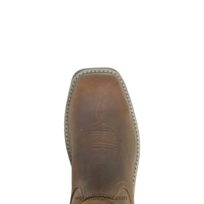 hombres L24N90 Wolverine marron oscuro bota de trabajo wellington con punta cuadrada y punta de acero Floorhand