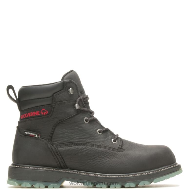 hombres L24N94 Wolverine negro Bota de trabajo Floorhand Lx de 6" con punta de acero