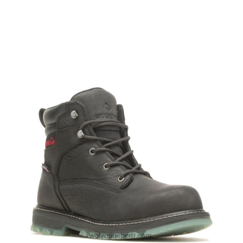 hombres L24N94 Wolverine negro Bota de trabajo Floorhand Lx de 6