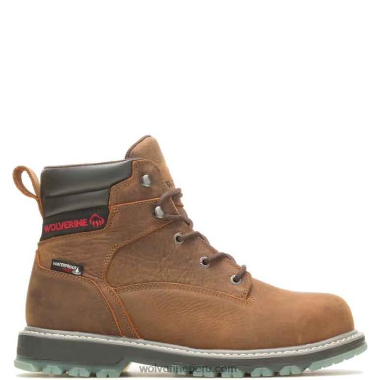 hombres L24N95 Wolverine sudán marrón Bota de trabajo Floorhand Lx de 6" con punta de acero