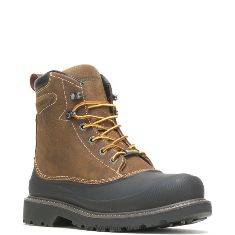 hombres L24N97 Wolverine marron oscuro Bota de trabajo Floorhand Swamp de 6