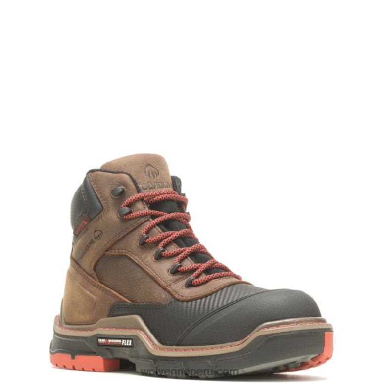 hombres L24N121 Wolverine marron oscuro bota de trabajo raider durashocks shield 6
