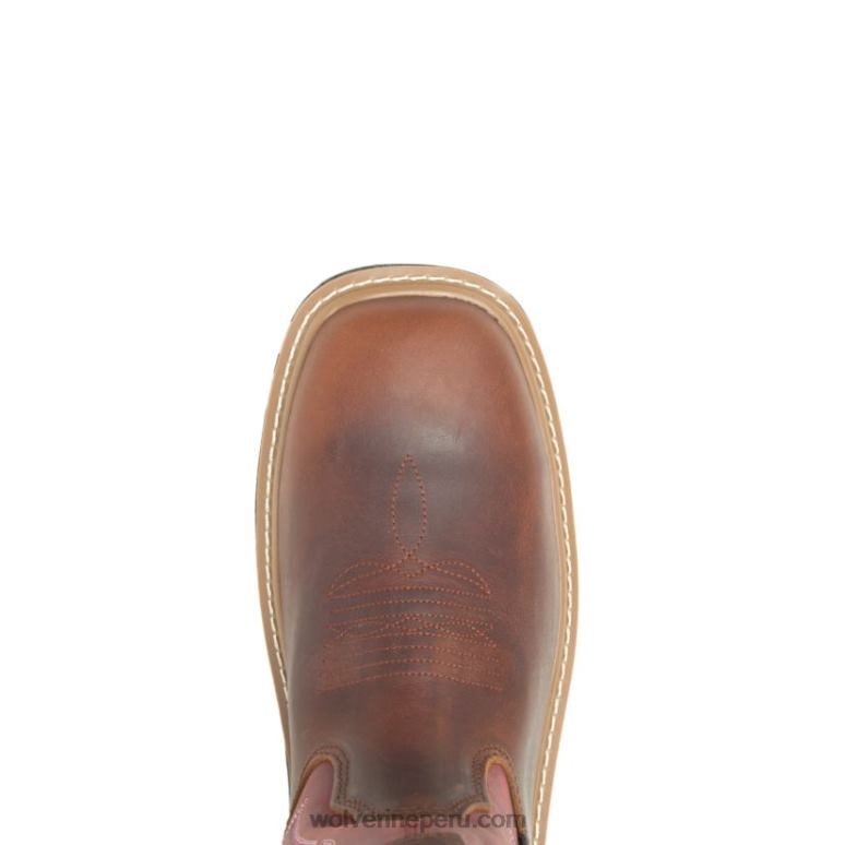 hombres L24N125 Wolverine maní/rojo botas de trabajo rancher durashocks carbonmax wellington