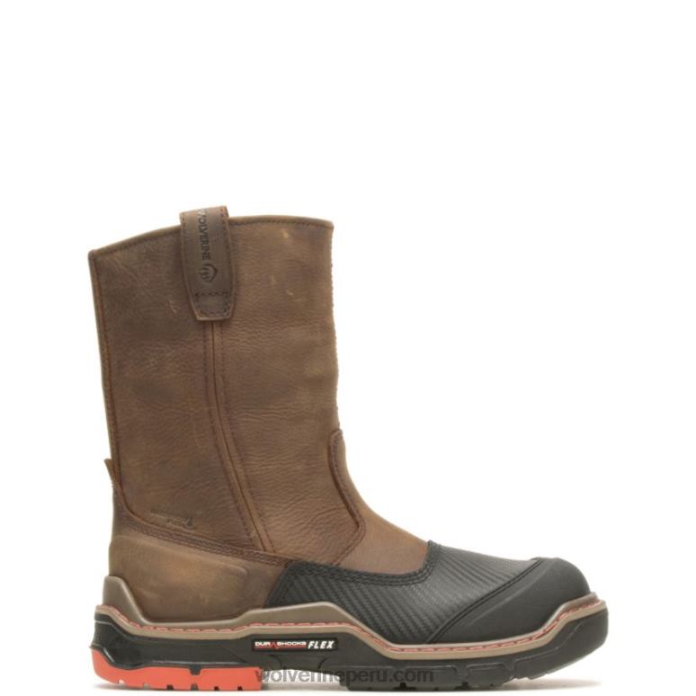 hombres L24N139 Wolverine marron oscuro bota de trabajo raider durashocks shield carbonmax wellington
