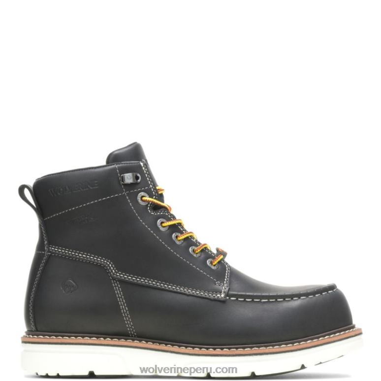 hombres L24N146 Wolverine blanco negro bota de trabajo i-90 durashocks moc-toe carbonmax 6"