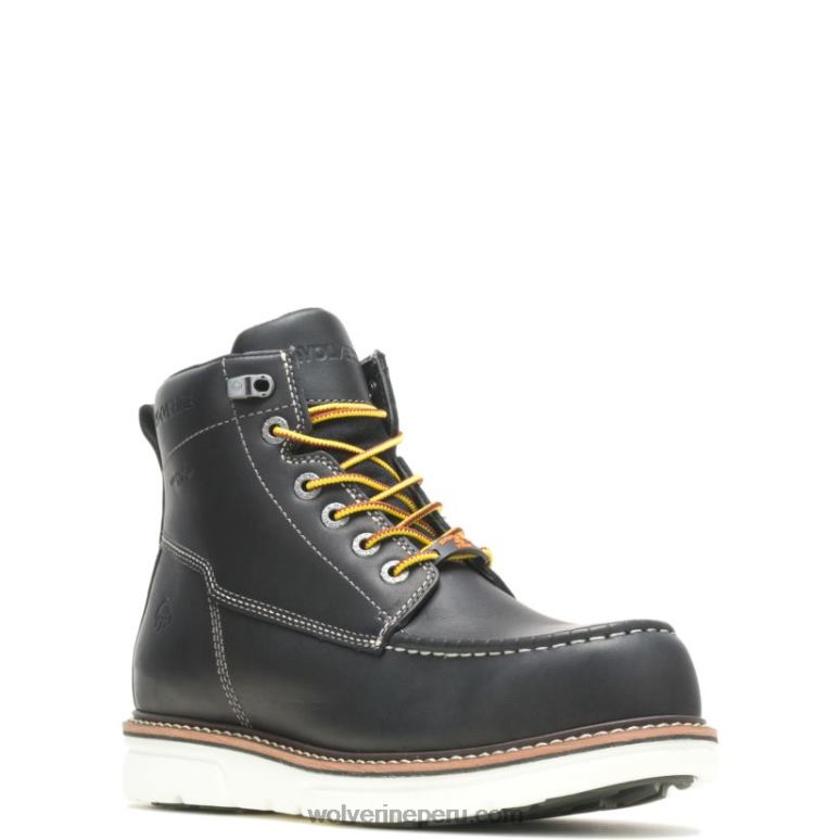 hombres L24N146 Wolverine blanco negro bota de trabajo i-90 durashocks moc-toe carbonmax 6