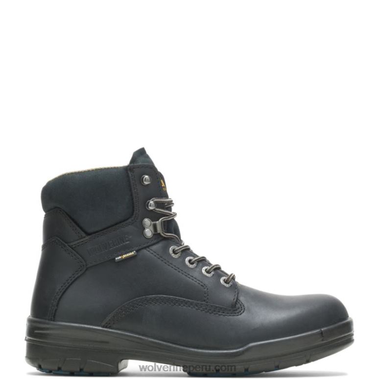 hombres L24N169 Wolverine negro bota de trabajo durashocks sr de fijación directa forrada de 6"