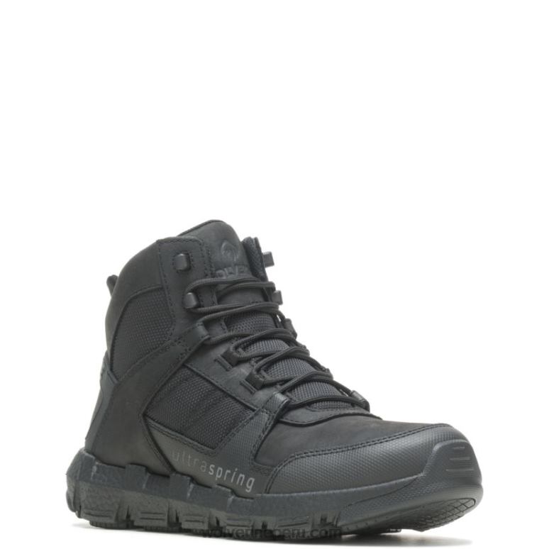 hombres L24N179 Wolverine negro bota de trabajo rev ultraspring durashocks con ventilación