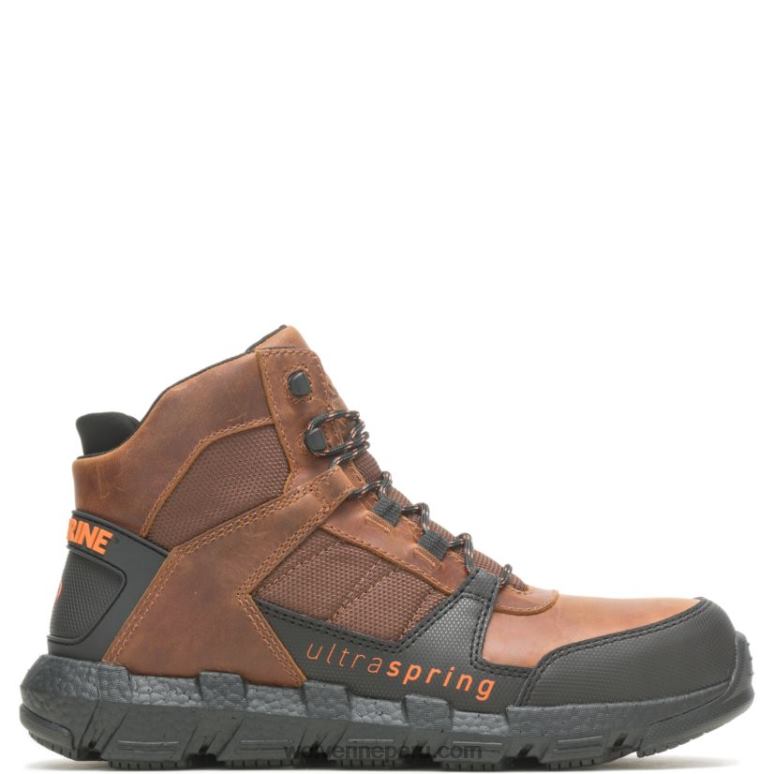 hombres L24N19 Wolverine tabaco bota de trabajo rev ultraspring durashocks vent carbonmax