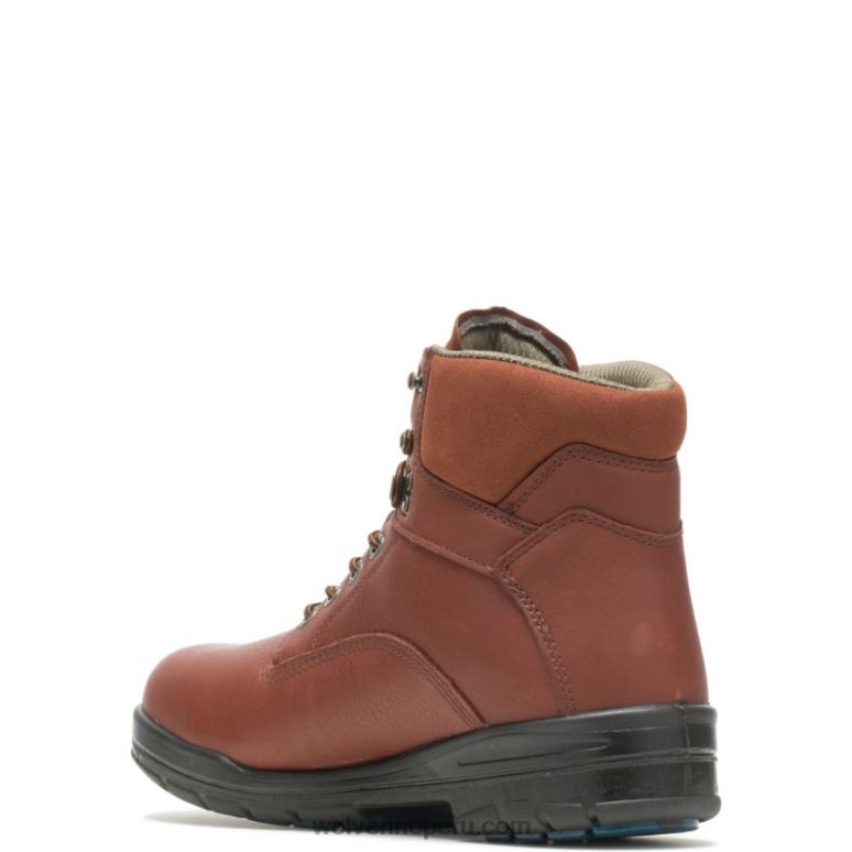 hombres L24N1 Wolverine marrón bota de trabajo durashocks sr con puntera de acero y fijación directa de 6