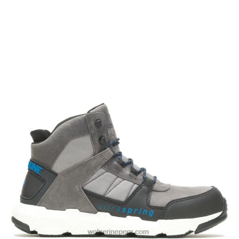 hombres L24N22 Wolverine gris bota de trabajo rev ultraspring durashocks vent carbonmax