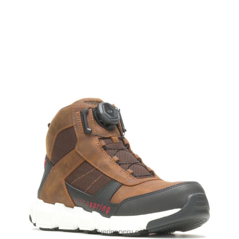 hombres L24N2 Wolverine marrón bota de trabajo rev boa ultraspring durashocks vent carbonmax