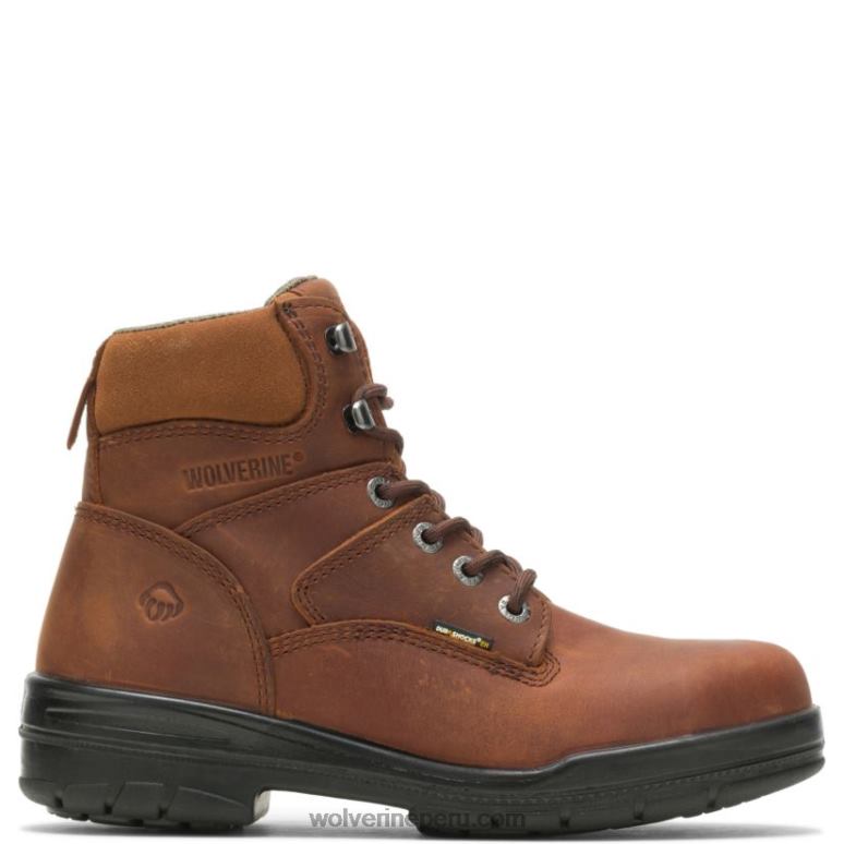 hombres L24N43 Wolverine cañón bota de trabajo de 6" con punta de acero resistente al deslizamiento durashocks