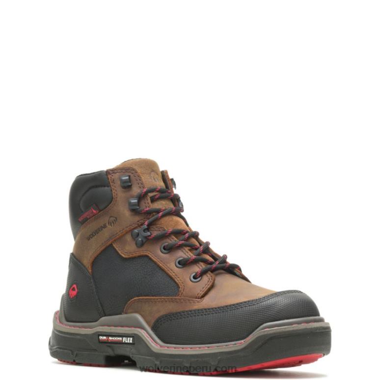 hombres L24N48 Wolverine marrón bota de trabajo raider durashocks de 6