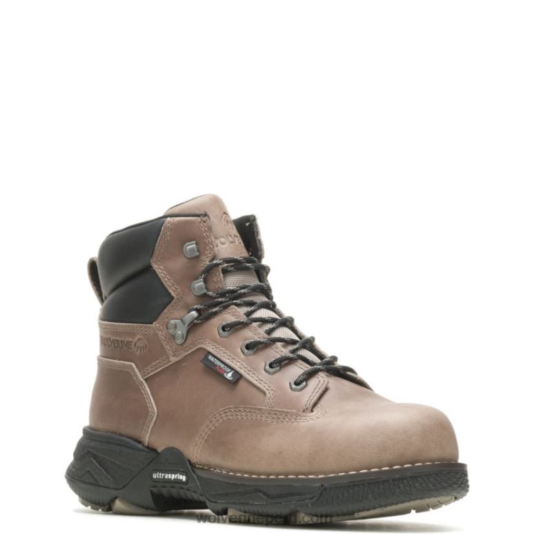 hombres L24N52 Wolverine gris pardo bota de trabajo hellcat fuse durashocks ultraspring 6