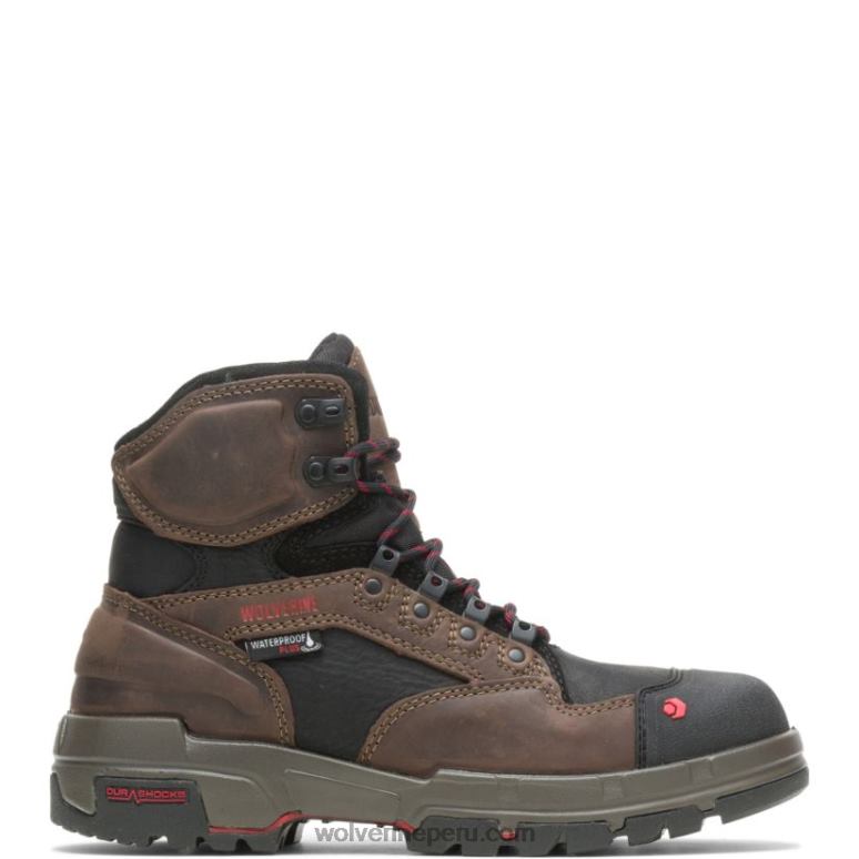 hombres L24N6 Wolverine marron oscuro botas legend durashocks carbonmax 6"
