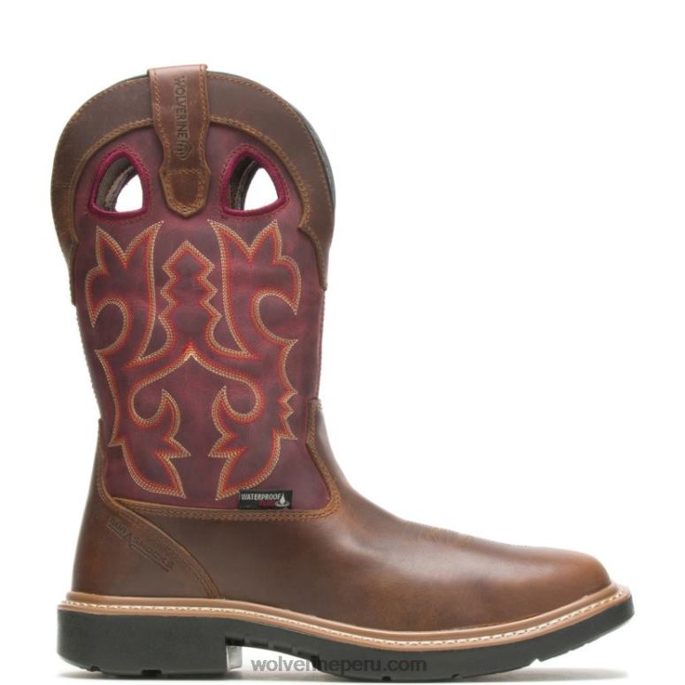 hombres L24N74 Wolverine rojo botas de agua con puntera de acero durashocks rancher