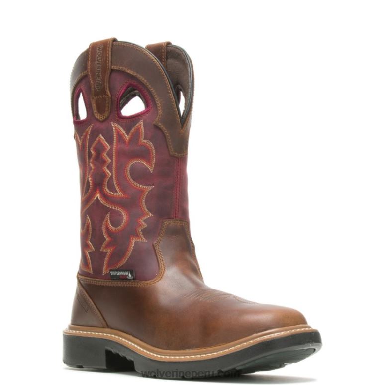 hombres L24N74 Wolverine rojo botas de agua con puntera de acero durashocks rancher