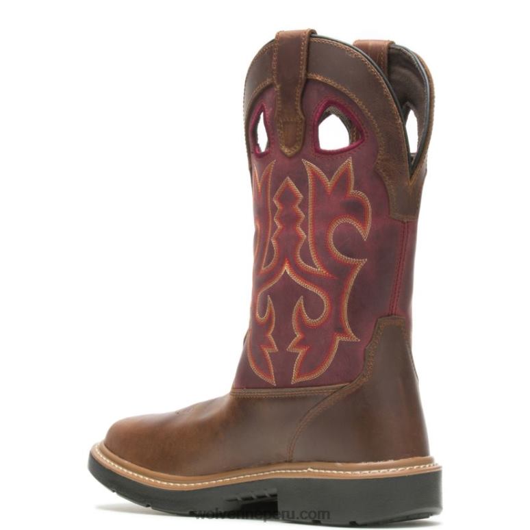 hombres L24N74 Wolverine rojo botas de agua con puntera de acero durashocks rancher