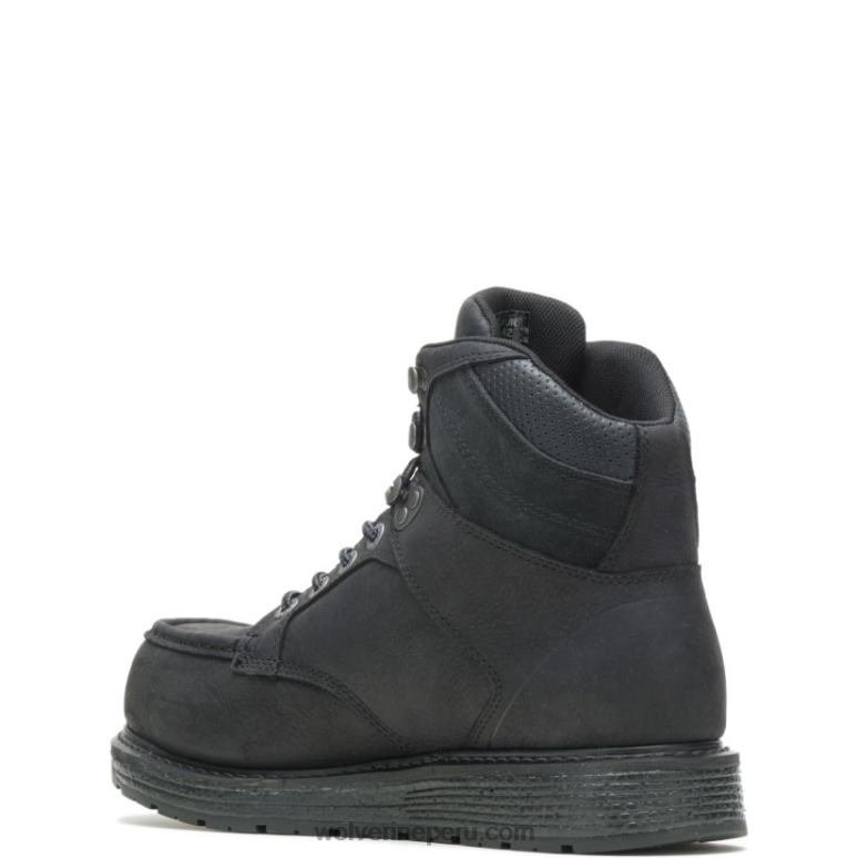 hombres L24N10 Wolverine negro botas de trabajo hellcat ultraspring moc toe wedge 6