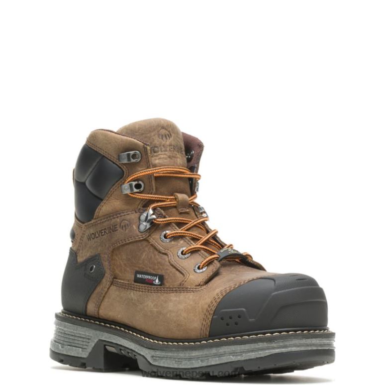 hombres L24N68 Wolverine marrón Bota de trabajo Hellcat Ultraspring para trabajo pesado de 6