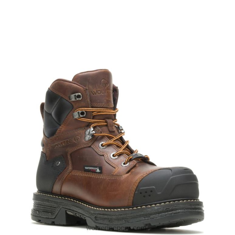 hombres L24N69 Wolverine tabaco Bota de trabajo Hellcat Ultraspring para trabajo pesado de 6