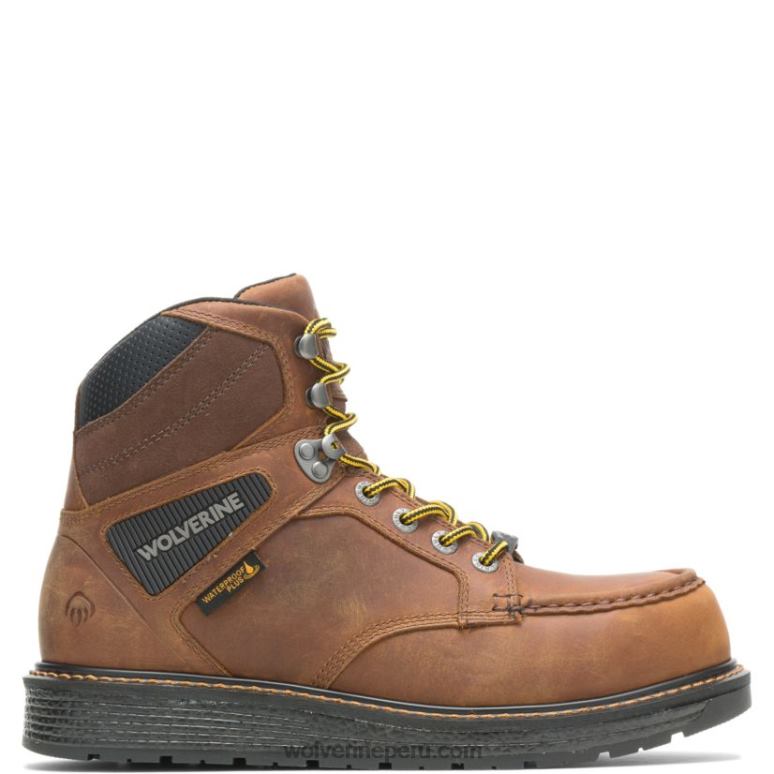 hombres L24N9 Wolverine tabaco botas de trabajo hellcat ultraspring moc toe wedge 6" carbonmax