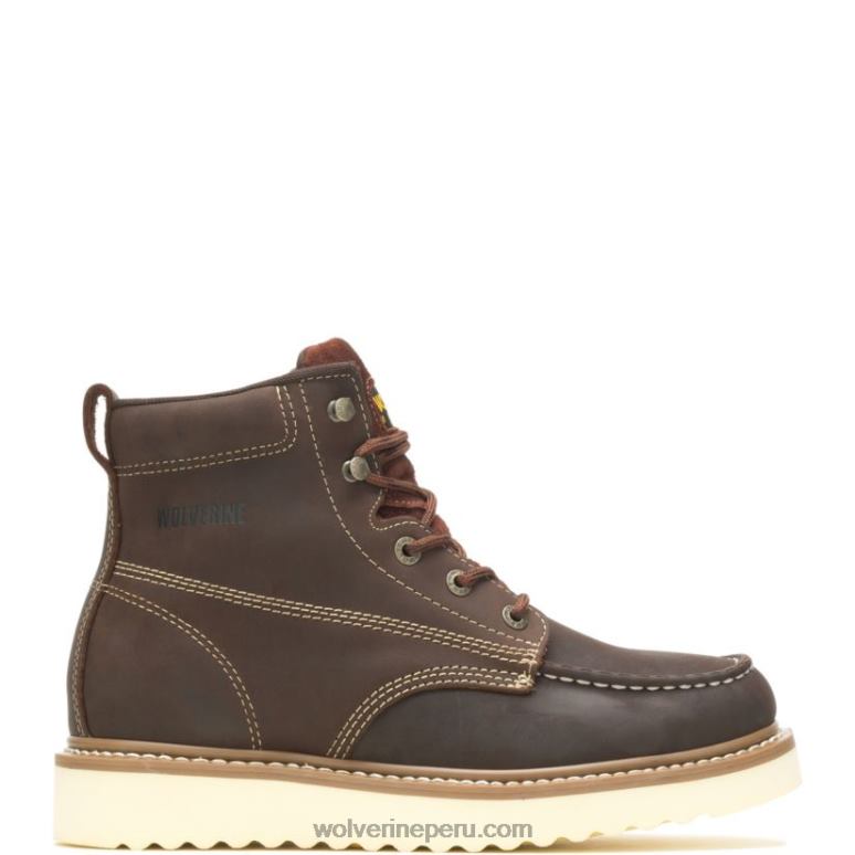 hombres L24N180 Wolverine marrón cargador de cuña de 6"