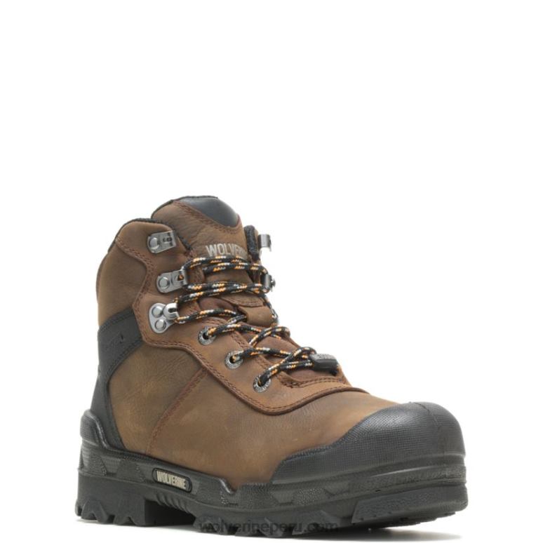 hombres L24N181 Wolverine café oscuro Bota de guerrero met-guard de 6