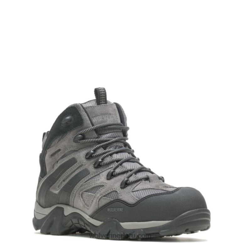 hombres L24N76 Wolverine gris carbón Bota con punta de material compuesto Wilderness