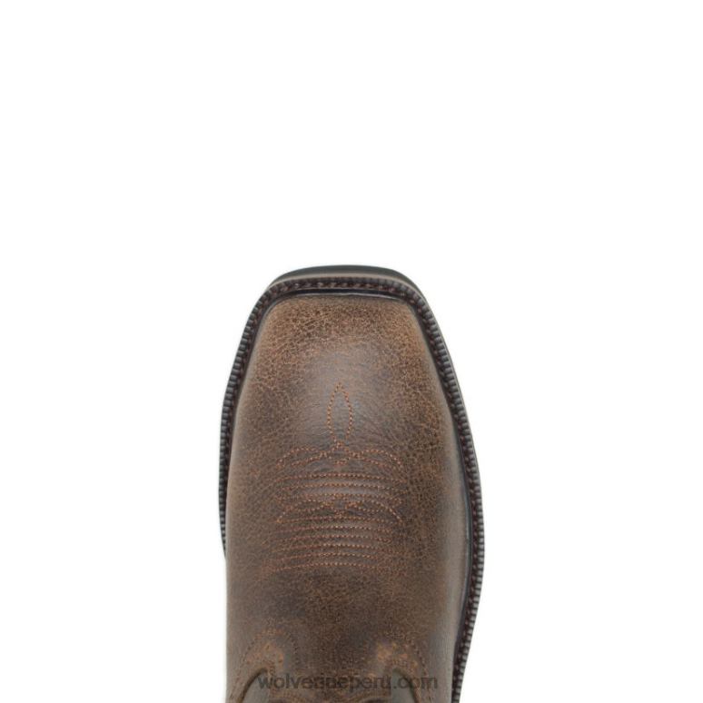 hombres L24N92 Wolverine marrón/bandera Botas de agua con puntera de acero y garra ranchera