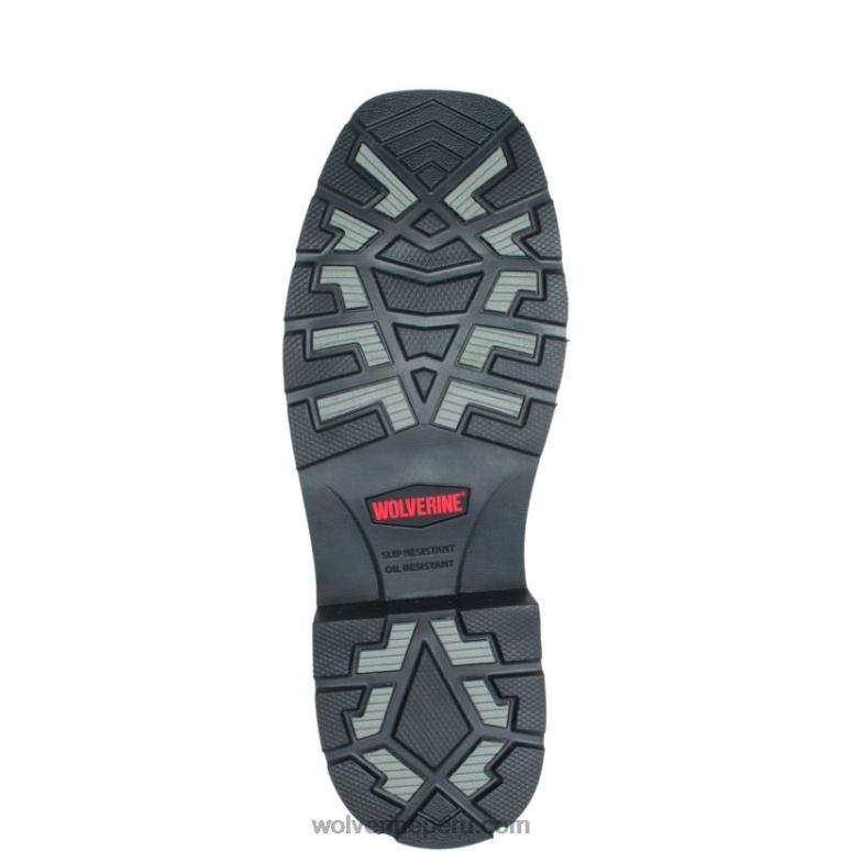 hombres L24N116 Wolverine marrón oscuro/óxido botas de agua con puntera cuadrada y puntera de acero rancher