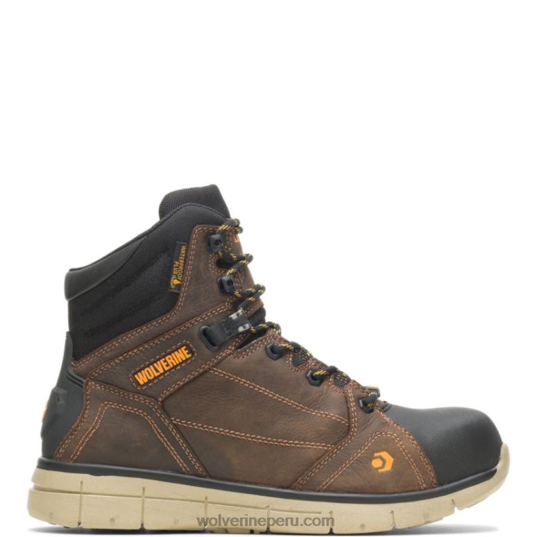 hombres L24N57 Wolverine marrón de verano bota rigger epx carbonmax con puntera de seguridad de 6"