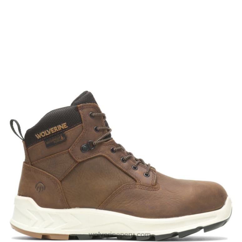 hombres L24N65 Wolverine marrón bota shiftplus work lx de 6" con puntera de aleación