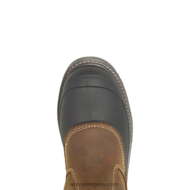 hombres L24N93 Wolverine marron oscuro Floorhand Swamp Steel-Toe Work Wellington