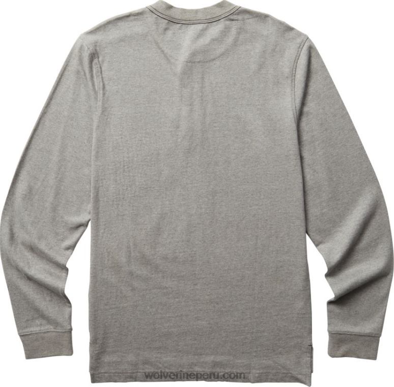 hombres L24N254 Wolverine brezo gris claro henley guardián de manga larga de algodón