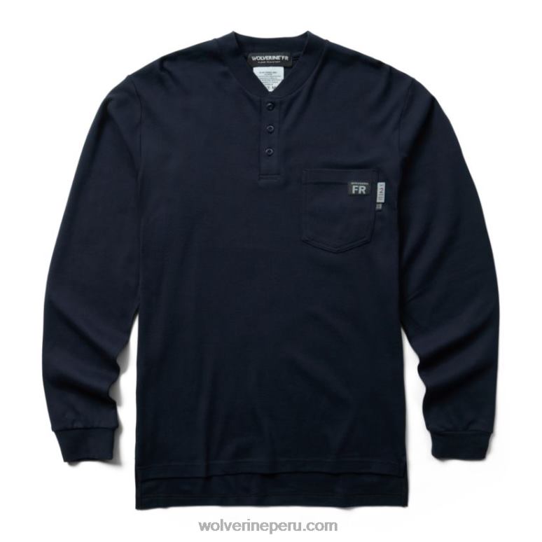 hombres L24N274 Wolverine Armada henley de manga larga fr