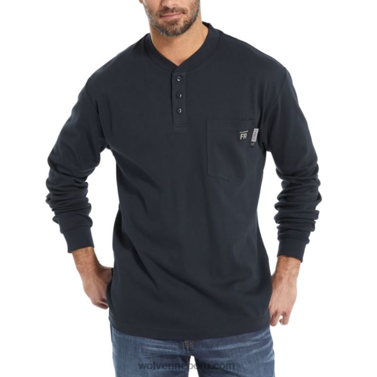 hombres L24N274 Wolverine Armada henley de manga larga fr