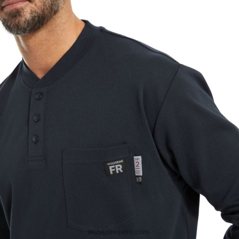 hombres L24N274 Wolverine Armada henley de manga larga fr