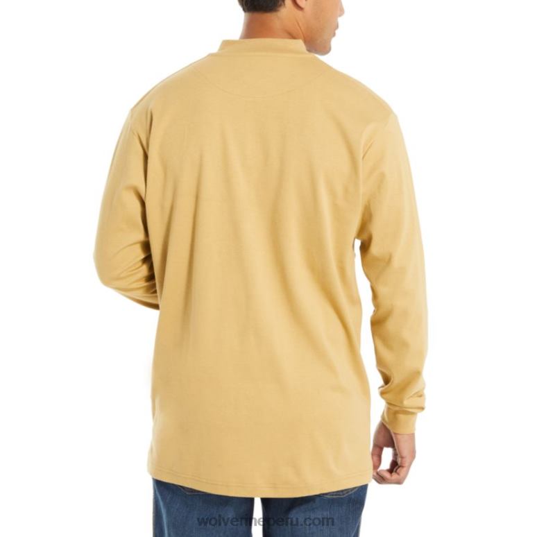 hombres L24N275 Wolverine caqui henley de manga larga fr